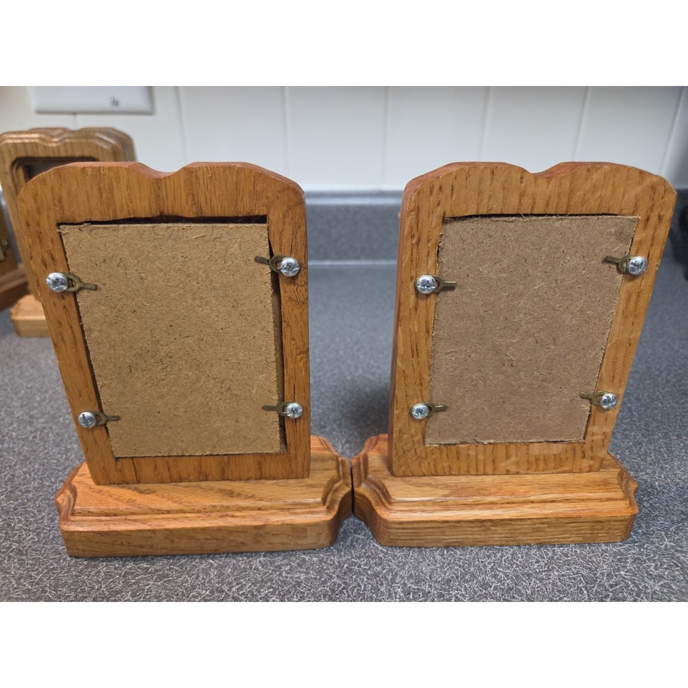 Handcrafted Solid Oak Picture Frame Lot (5) - Picture 13 of 14
